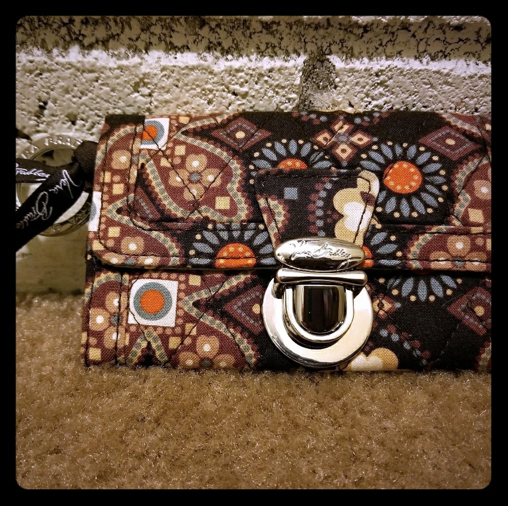 Vera Bradley quilted ID coin purse
